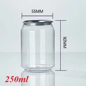 Transparent Plastic Beverage Bottles Food Cans Easy to Pull Lids thumbnail-4