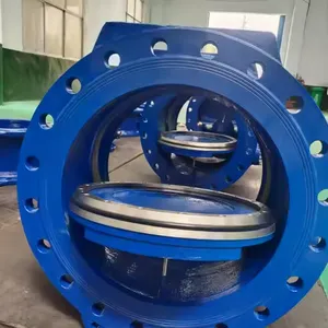 HH47H Tilting-Disc Non Return Check Valve Ductile Iron Cast Iron DN500 DN700 Flange Sewage Check Valve for Water Pump thumbnail-3
