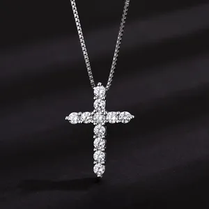European and American Fashion, Individuality, Creativity, Diamond Studded Cross Necklace, Men's and Women's Versatile Punk thumbnail-1