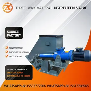 Electro-hydraulic Three-way Flow Switch Gate Heavy Duty High Silo Pressure Hot Clinker Ash Diverter Valve thumbnail-3