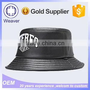 Oem Fishing Blank Rainbow Black Leather Bucket Hat And Caps Men thumbnail-6