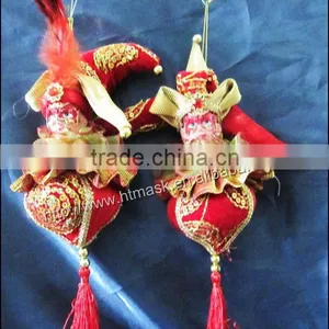 Pastoral Home Accessories Mullmull Craft Ornaments Christmas Gift Two Style Doll Hanging Feet Hanging thumbnail-1