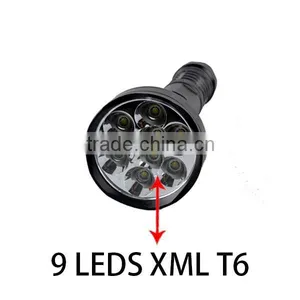 YT-1889 9 LED XML LED Flashlight 10000 Lumens thumbnail-2