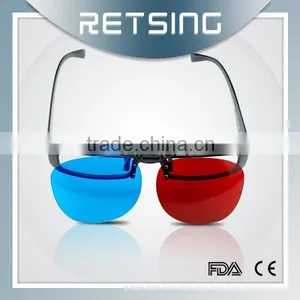Clip On 3D Red Blue Glasses for Shortsighted People thumbnail-3