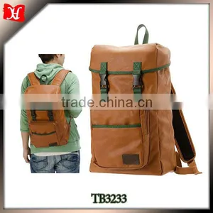 Vintage Online Wholesale Shop Clear Black Leather Drawstring Laptop Backpack Bag thumbnail-1