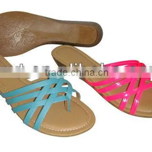 Summer Women Flat Slipper,cheap Lady pu Slipper Shoes thumbnail-1