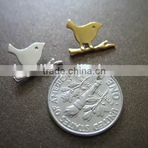 Shop Sale.. SWALLOWS Sparrow Pendants Charms, Birds on a Branch, 13x10 Mm, thumbnail-1