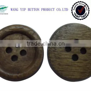 18mm Shank Sewing 4 Holes Button Make of Natural Wood thumbnail-1