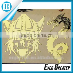 Custom Decorative Sticker Silver Nickel Electroform Sticker Embossed Metal Sticker thumbnail-1
