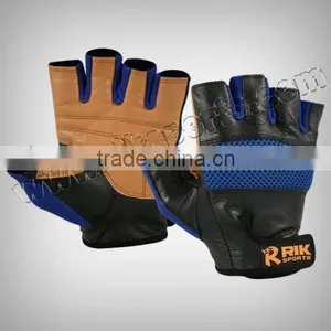 Gym Gloves - Weightlifting Gloves, Made of Genuine Leather Weightlifting Fitness Gym Exercise Gloves thumbnail-1