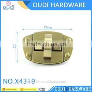 Unique Antique Brass Brush Turn Lock and Clasp for Bag Part Accessories thumbnail-3