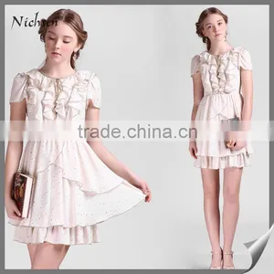 Wholesale Fashionable Printed Design Chiffon Dresses Prom thumbnail-1