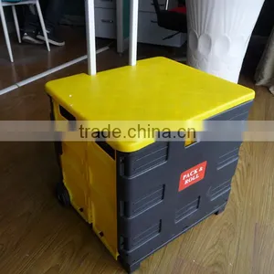PP Plastic Folding Shopping Carts,shopping Trolley Cart thumbnail-2