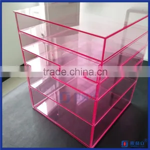 Factory Wholesale Popular Acrylic Clear Makeup Organizer w/ DIVIDERS thumbnail-1