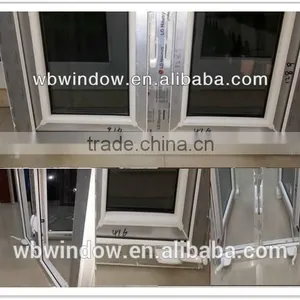 Double Glazed PVC Crank Winder Grill Window,excellent Insulation PVC Crank Opening Window,grills Design Manual Crank Open Window thumbnail-3