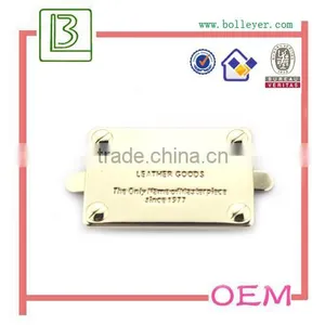 Metal Nameplate With Company Logo for Bag thumbnail-1