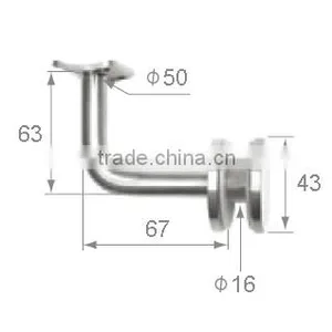 Exterior Stainless Steel Pipe Stair Handrails Bracket thumbnail-3