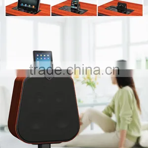 Cheap Wooden Base Stand Bluetooth Speaker 2.1 to Home Theatre System Bluetooth Portable Magnetic Speakers thumbnail-1