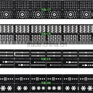 Reusable Stamping Tool DIY Nail Art Hollow Template Stickers Stamp Stencil Sticker thumbnail-6