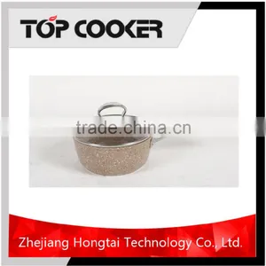 Aluminum Forged Marble Coating Pans Kitchen Cookware Pots thumbnail-1