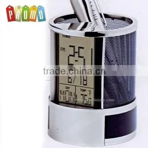 Promotional Calendar Alarm Clock Desktop Pen Holder thumbnail-1