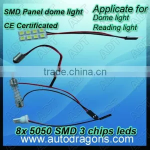2x4 8 SMD LED Interior Smd Panel Dome Light With Three Connectors thumbnail-1