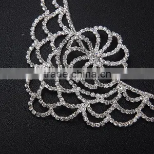 Ladies Bridal Necklace Set Flower Diamond Earring Wholesale Wedding Accessories thumbnail-3