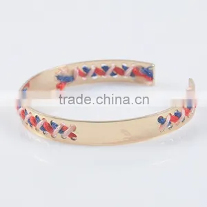 2016 Latest Men's And Women Stainless Steel Silver Plated Cable Bangle Bracelets Set thumbnail-3