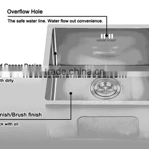 China Supplier Undermount Handmade Single Stainless Steel Kitchen Bar Sink thumbnail-2