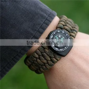 Custom Logo Hot Selling Compass Paracord Survival Bracelet With Buckle thumbnail-1