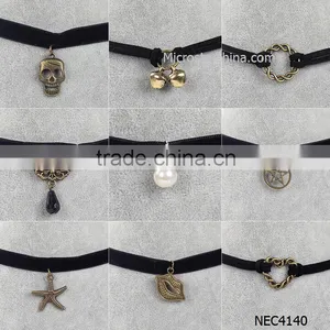 IN STOCK Cute Girls 2016 Black Fashion Choker Gold Chain Necklace thumbnail-5