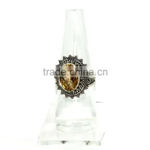 Citrine Oval Cut 925 Sterling Silver Loose Gemstone Ring thumbnail-2