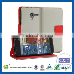 C&T Wallet Flip PU Folio Leather Cover Case Stand for Motorola Moto X thumbnail-2