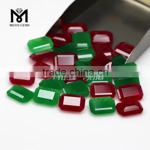 Colorful Faceted Loose Gemstone Octagon 13 x 18 Jade Quatz thumbnail-1
