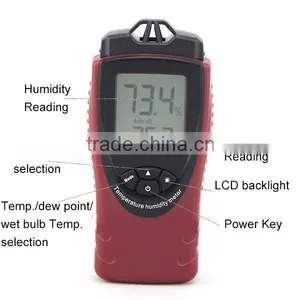 High Accuracy Digital Thermo Hygrometer With Wet Blub and Dew Point thumbnail-1