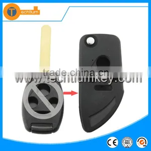 Auto Key Case Shell Cover Fob Blank Key With Logo Without Key Pad Fip Key for Honda City Accord Crv thumbnail-1