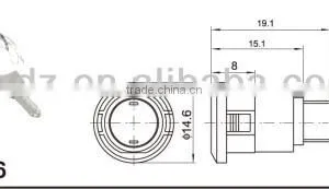 Ignition Key Switch Lock,12mm Keyed Switch,key Switch Auto for Car thumbnail-2