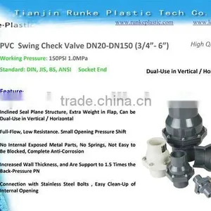 Plastic PVC Swing Check Valve thumbnail-1