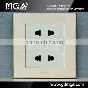 MGA Q7L Series 10A 2 Gang 2-pin Multiple Power Socket thumbnail-1
