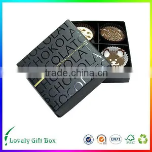 2016 NEW Matt Black Gift Paper Box For Chocolate thumbnail-1