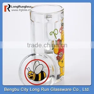LongRun 13oz Cartoom Sprinting Glass Mug With Lid thumbnail-2