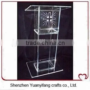 Latest Design Elegance Clear Acrylic Lectern Stand/acrylic Podium Pulpit Lectern thumbnail-1