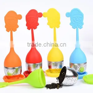 Gift Promotion Father Christmas Design Silicone Tea Infuser Bottle thumbnail-2