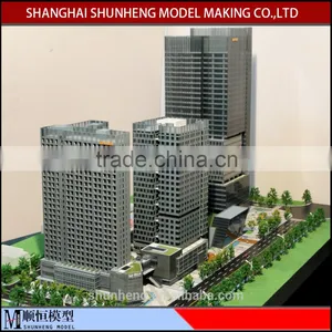 Acrylic , Plastic 3D Architectural Scale Model Miniature Commercial House Model thumbnail-1