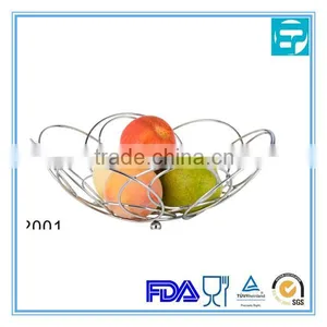 Round Silver Stainless Steel Bread Basket thumbnail-2