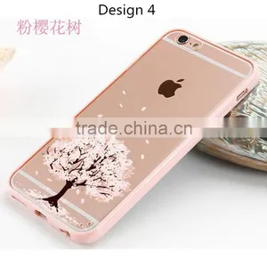 Luxury Acrylic + TPU Back Cover Bumper Case for Apple Iphone 7 6 6s 6s Plus 5 S SE thumbnail-2