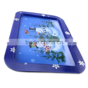 Dongguan Stackable Rectangular Print Metal Tin Tray for Christmas thumbnail-2
