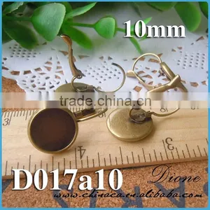 Silver Earring Bezel Settings Outside Diameter 10/12mm /14mm/18mm 20 Pair Each Size Stock Item thumbnail-5