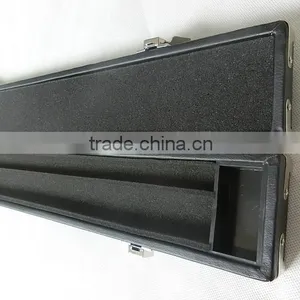 Luxury 3/4 BLACK Leather Snooker Pool Cue Case. thumbnail-5