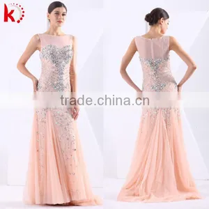 New Picture Fashion Sex Long Dresses Nude Lace Evening Dress 2013 Flounced Evening Dress thumbnail-1